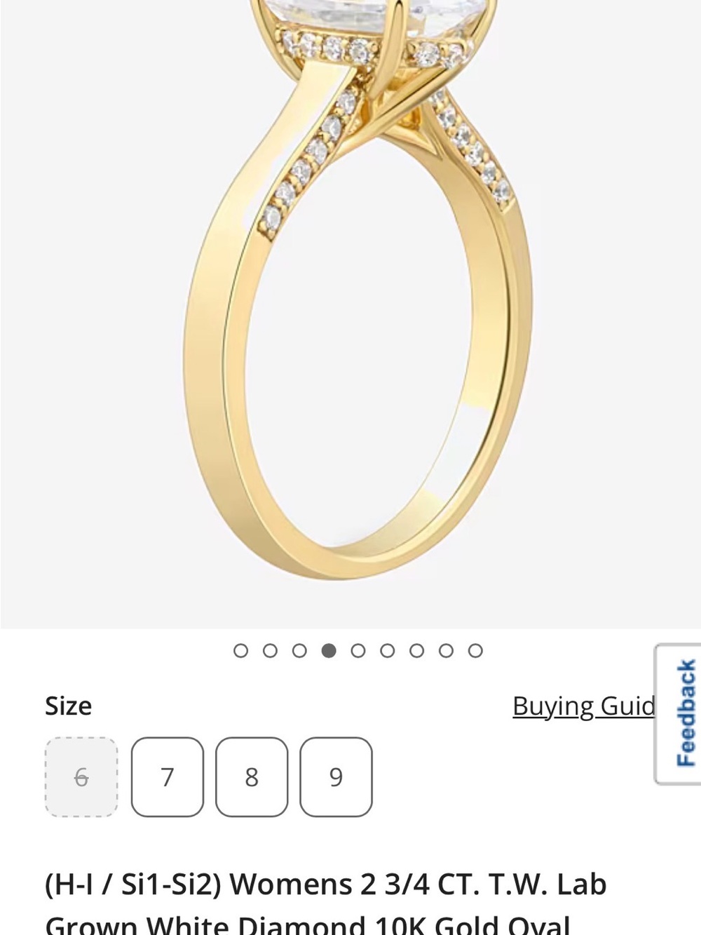 Beautiful 3.0 carat size 7, new lab created with authentication card